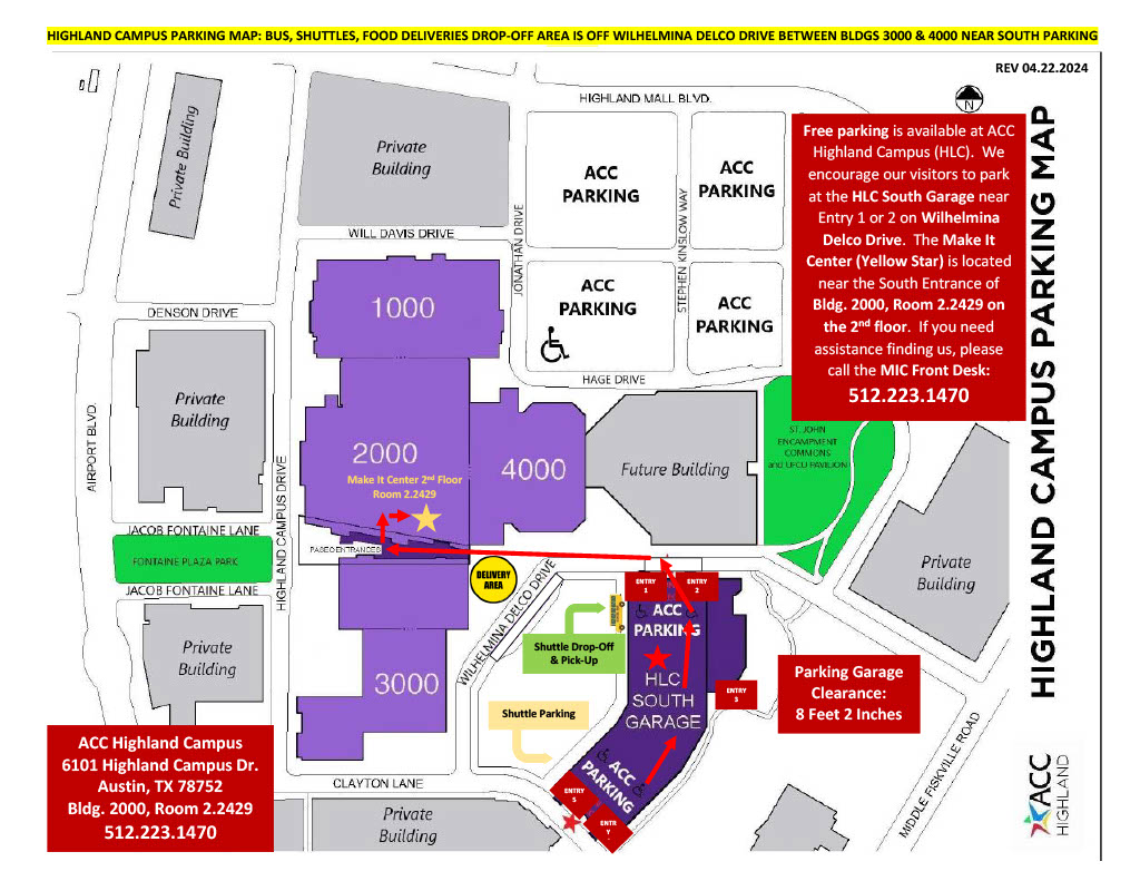 ACC Parking Map
